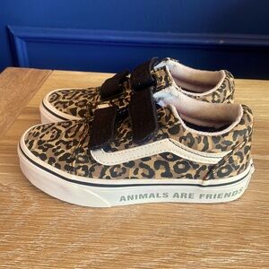 Girls Van Leopard / Animal Print Sneakers Size 11.5 Kids